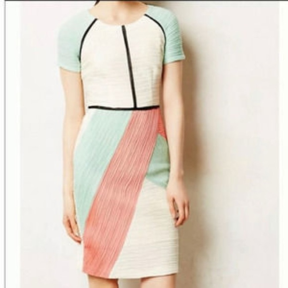 Maeve Short Sleeve Color block Dress 4